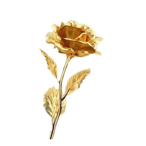 Gold Foil Plated Rose Wedding Decoration Golden Rose Gold Dipped Flore