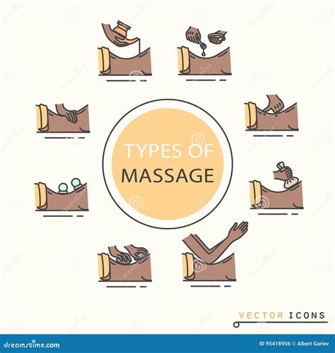 Types Of Massage Stock Vector Illustration Of Design 95418956
