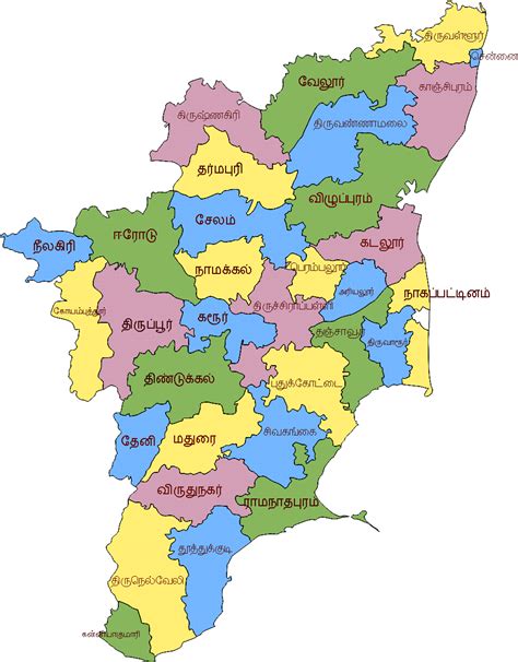 Tamil Nadu India Map