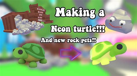 Making A Neon Turtle Rock Pet Update Adopt Me Libby Roblox