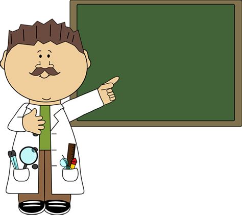 Red heart with shadow png clipart. Science Teacher Pointing to Chalkboard Clip Art - Science ...