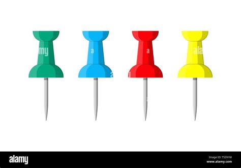 Set Of Color Push Pins Plastic Pushpin Thumbtack Tools For Education
