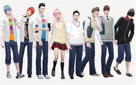 Japaneseschool Uniform Male And Female — The Sims Australia