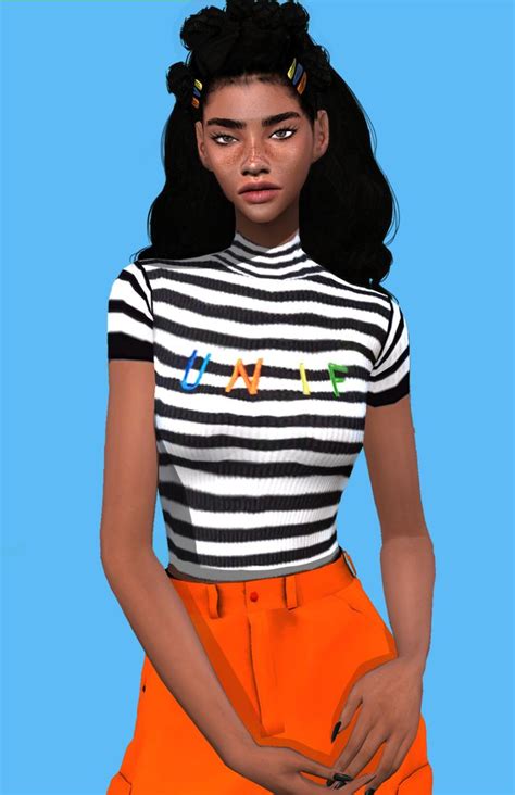 Lil Kimoana 🖤 Unif Inspired Tops And Sock By Kimoanasims Sims