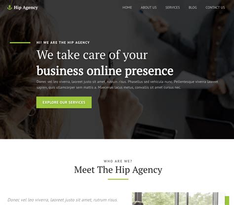 Hip Agency Homepage The Landing Factory