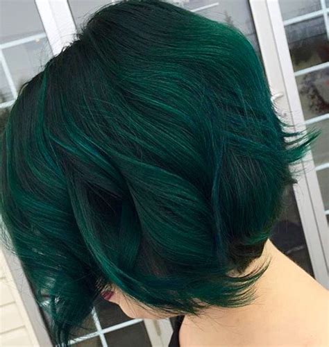 Pin By Heather Brown On Green Hair Color Green Hair Dye Dark Green Hair Hair Styles
