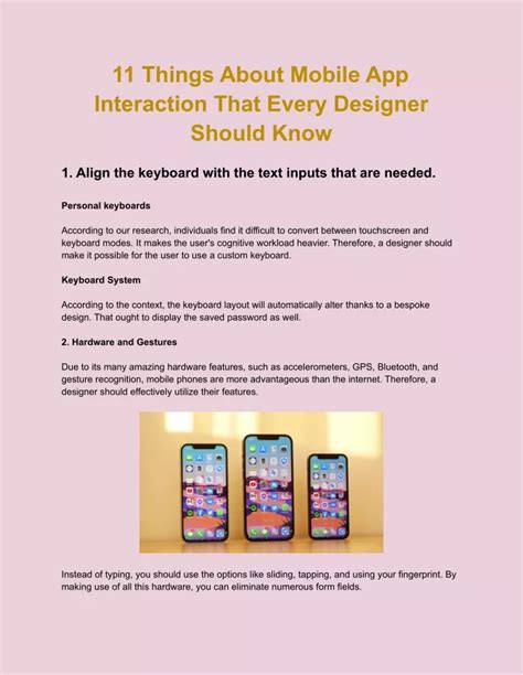 PPT Things About Mobile App Interaction That Every Designer Should Know PowerPoint