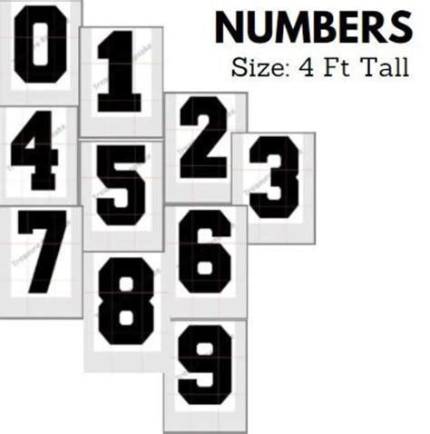 4ft All Numbers 0 9 Bundle Large Foam Number Templates Marquee Numbers