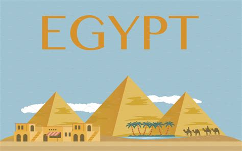 Egyptian Pyramids Illustrations Creative Market