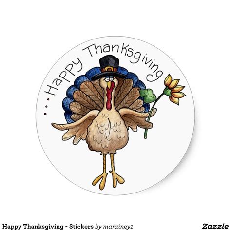 Happy Thanksgiving Stickers Custom Stickers Happy