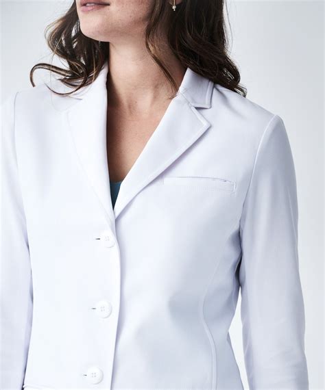 Rebecca Womens Slim Fit White Lab Coat Medelita Lab Coat Coat