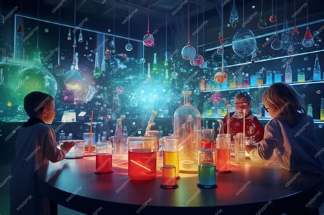 Premium Ai Image Elementary School Science Lab With Children Conduc