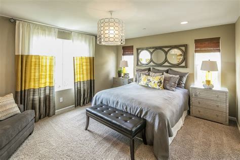 Beautiful san francisco gray and yellow bedrooms farmhouse. A gray and yellow color palette with upgrades makes a ...