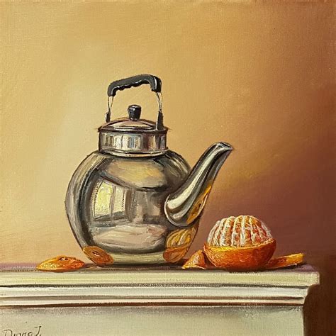 A Teapot 2018 Oil Painting By Diana Janson Artfinder