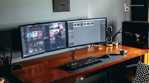 Stunning Home Office Desks For Dual Monitors 15 Options