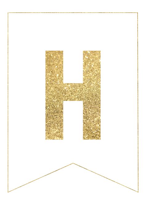 Gold Free Printable Banner Letters Cetele