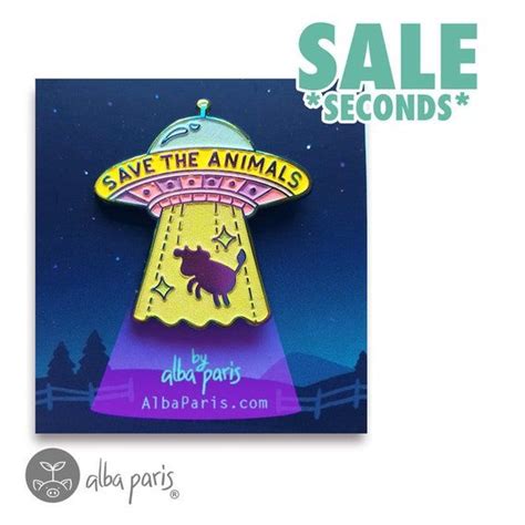 Save The Animals Soft Enamel Pin Animal Rights Iridescent Glow In