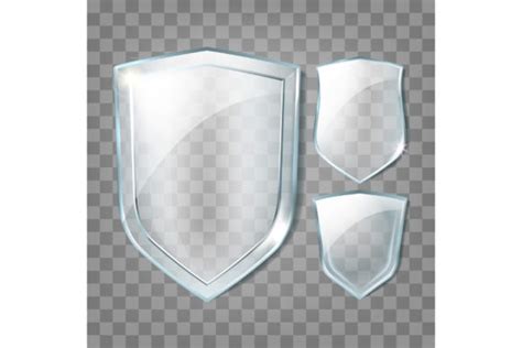 Glass Shields Transparency Blank Badges Graphic By Sevvectors