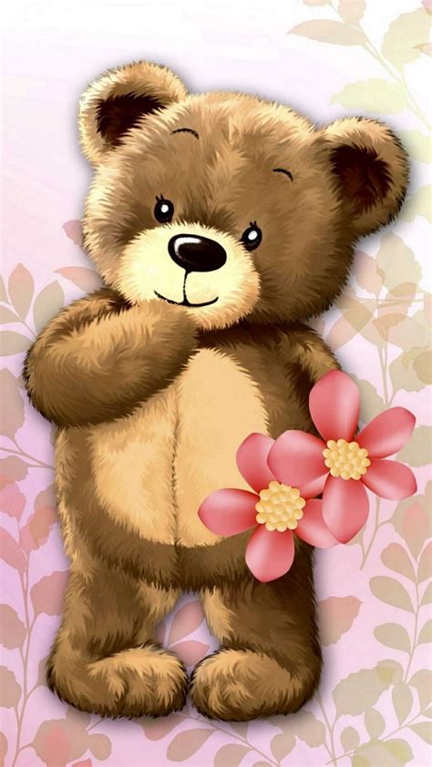 Teddy Bear With Flower Wallpapers Download Mobcup