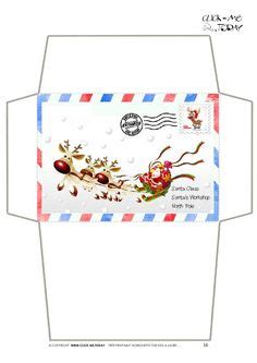 Free printable santa letters template. Craft envelope - Letter to Santa Claus -Border Reindeer-14 ...