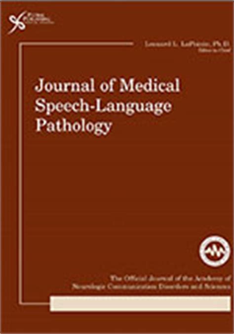 For a complete guide how to prepare your manuscript refer to the journal's instructions to authors. Plural Publishing - Journal of Medical Speech-Language ...