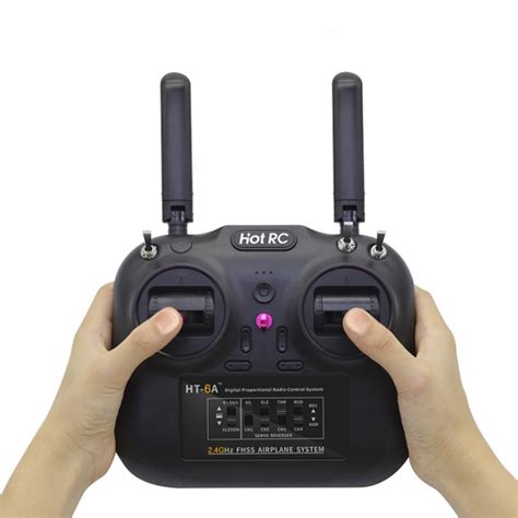 Hotrc Remote Control 6 Channel 24g Controller With Receiver For Rc