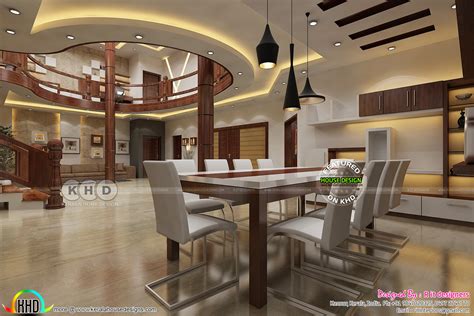 Dining Area And Living Interior Designs Kerala Home Design And Floor