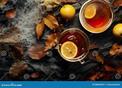 Sip into Autumn Bliss: Warm Drinks Collection Stock Image - Image of