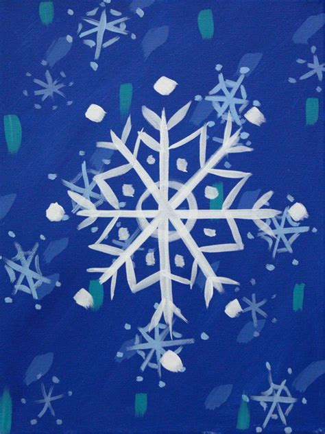 Kid Paintings Christmas Art Christmas Paintings Painting Snowflakes