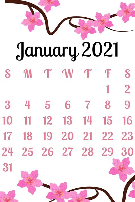 Free January 2021 Printable Calendar Free Letter Templates