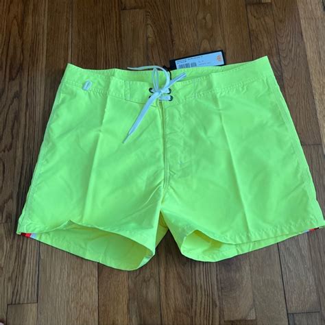 Sundek Swim Sundek Swim Trunks Mens Yellow Rainbow Board Shorts