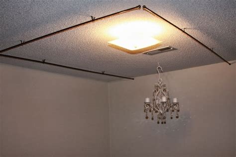 Curtains cant be all the empty spaces as top rails for bed. Curtain Rods For Canopy Bed & Ceiling Mount Curtain Rods ...