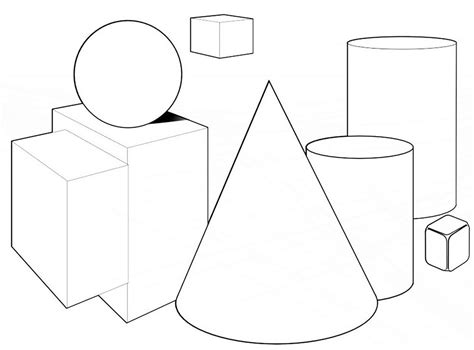 3d Shapes Coloring Pages For Students