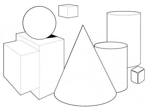 3D Shapes Coloring Pages for Students