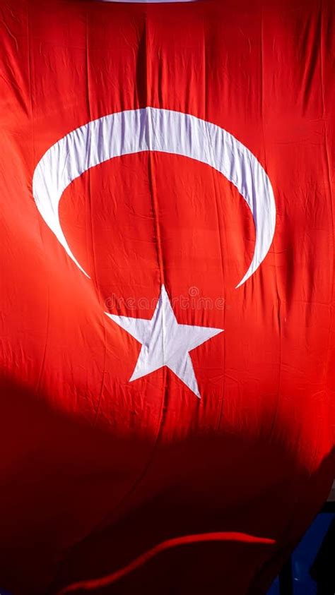 The Turkish Flag Is Waving Stock Photo Image Of Detail 230075190