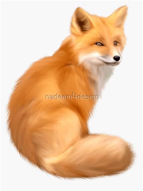 A Beautiful Soft And Fluffy Fox Sticker For Sale By Nadeem4design