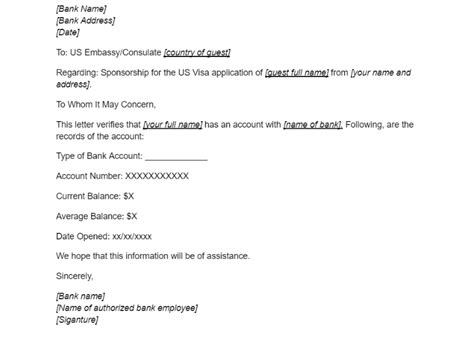 This is usually a letter from a bank, on the bank's official letterhead, stating that you have been a customer for detailed business plan, outlining the goal of the company, estimate turnover/revenue obtaining a foreign bank account is a convenient way to do just that. Bank Account Verification Letter for Sponsoring US Visa ...