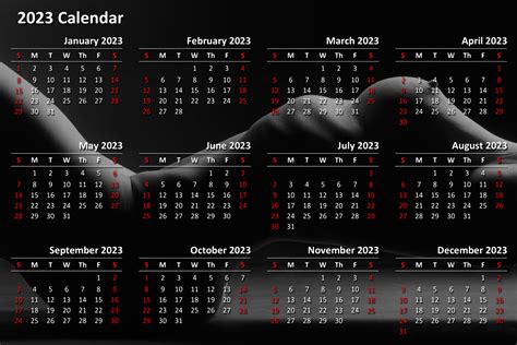 Nude Calendar V Poster Stampe Artistiche Carta Da Parati