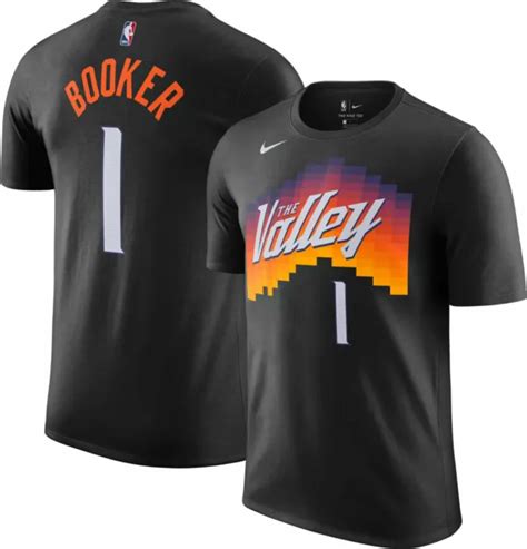 Phoenix Suns Shirt Mens Medium Black Orange Devin Booker Nike Drifit Nba Adult 24 99 Picclick
