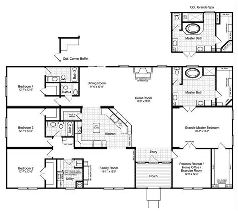 Bedroom ranch house plans home collection with 5 one story floor picture bedroom house floor plan designing 5 bedroom house plans 5 bedroom house plans open floor plan epic 5 bedroom house plans in ghana home wohndesign phantasie 5 bedroom house plans modern ranch style. Image result for five bedroom ranch modular house plan ...
