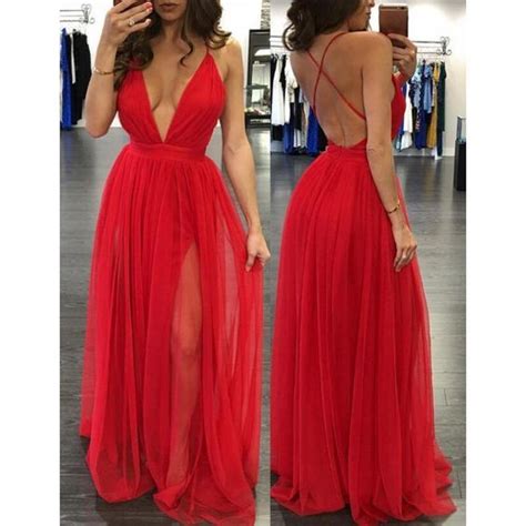 deep v neck simple sex long prom dress 2017 new style party dresses · promtailor · online store