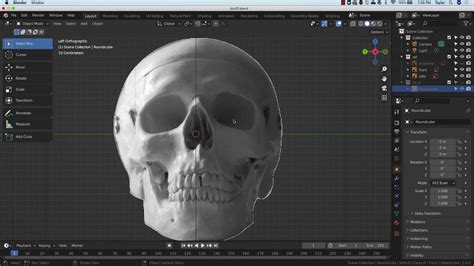 modeling a human skull in blender 3 youtube