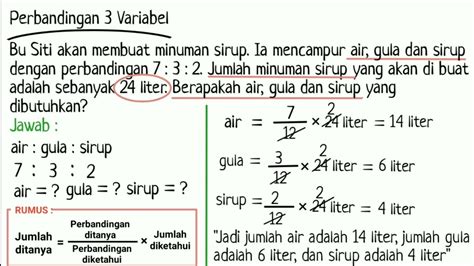 Rumus Perbandingan Senilai Dan Berbalik Nilai Contoh Soal Mobile