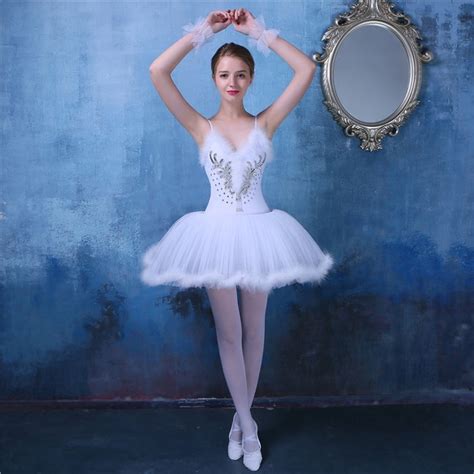 Female Ballet Dress Adult Ballet Tutu Dance Clothes Swan Lake Ballerina