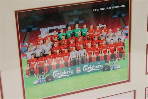Football Autographs Framed Glazed Liverpool FC 2005 Champions