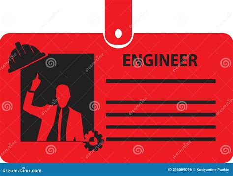 Id Card Engineer Stock Vector Illustration Of Office 256089096