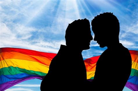 Premium Photo Ð¡oncept Of Gay People Silhouette Of Two Gay Men