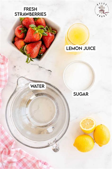 Homemade Strawberry Lemonade Recipe From Scratch Kylee Cooks