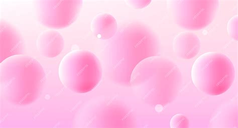 Premium Vector Abstract Background With Soft Pink Bubbles Flying