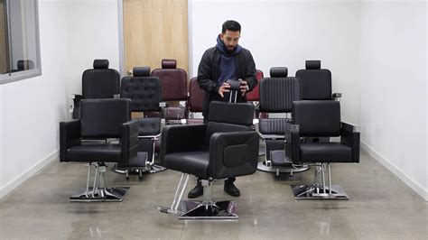Tectake portable adjustable black massage chair. BarberPub Classic Hydraulic & Adjustable Salon Chair Model ...